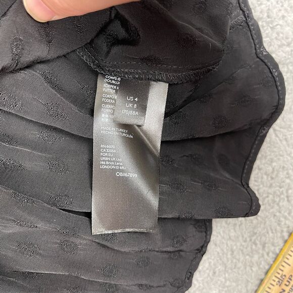 Anthropologie Maeve Midi Dress Womens Sz 4  Black Eudora 40s Inspired - Picture 7 of 9